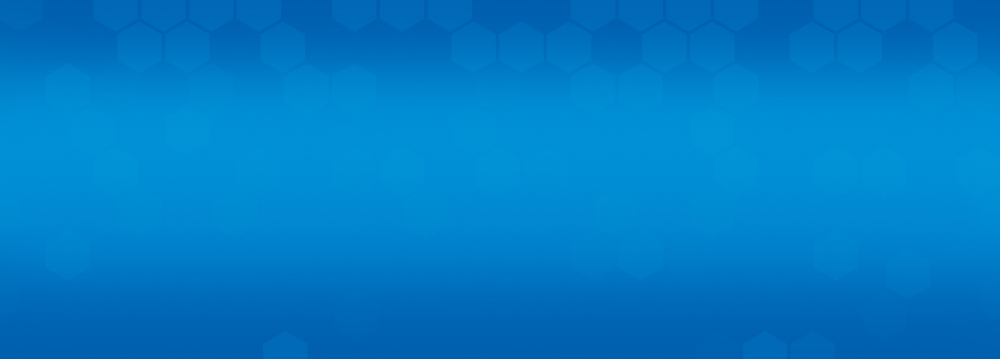 IDEX blue header banner with hex pattern