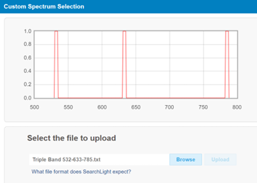 custom spectrum selection tool